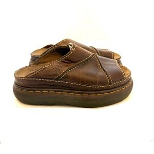 Doc Martens Y2K Leather Platform Chunky Patchwork Slip On Sandals Size 5